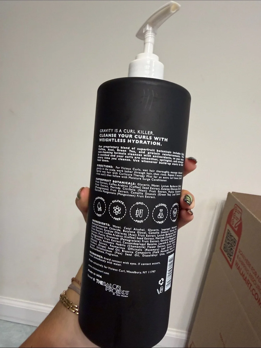Non-Foaming Curl Cleanse Shampoo — Black / Pink